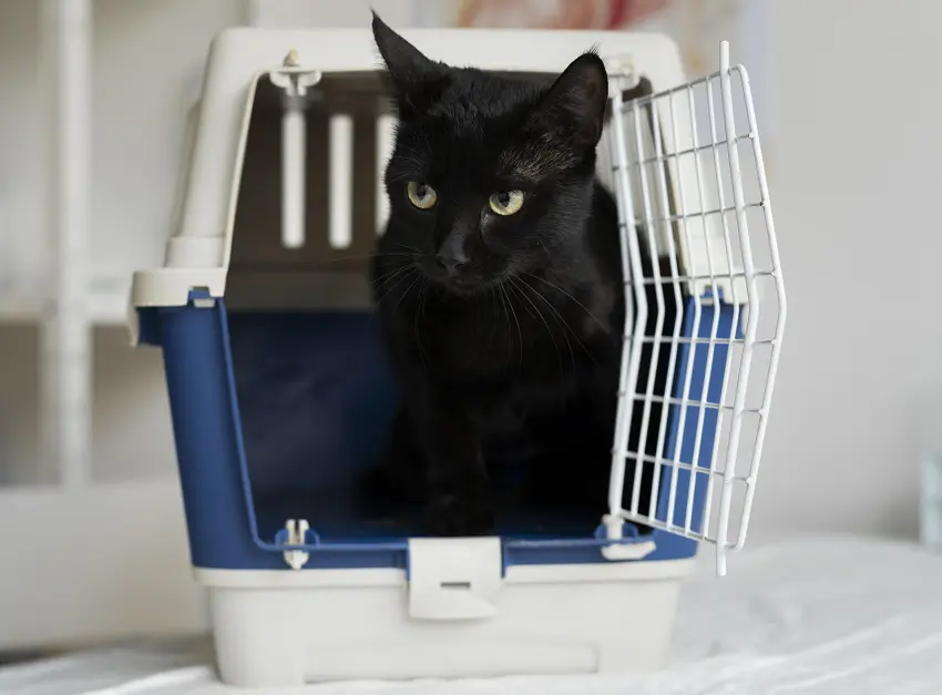 how to get an angry cat into a carrier