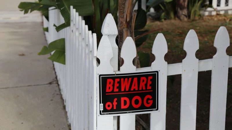 beware of dog sign law
